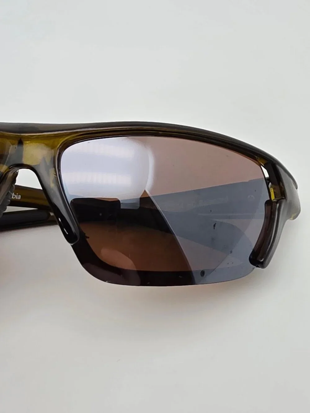 Columbia 32504 Crystal Olive Green Frame HC Polarized Silver Mirror Sunglasses